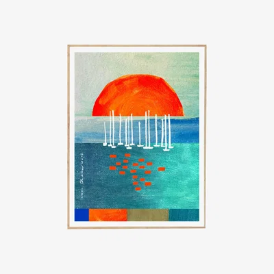 Wolf & Badger French Riviera Travel Poster: Sunrises & Sunsets Of The Côte D'azur C Awol