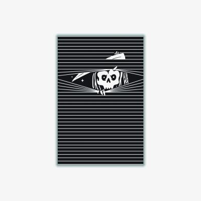 Wolf & Badger White The Grim Reaper A2 420 X 594Mm Stanley Print House