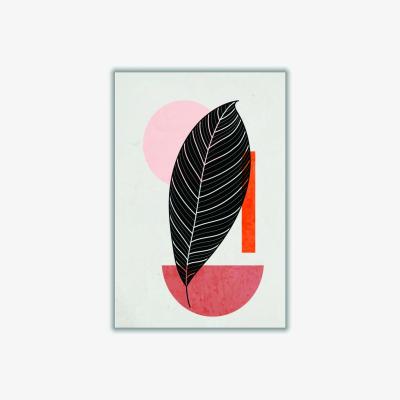 Wolf & Badger Pink / Purple Abstract Leaf Vibe I A1 594 X 841Mm Stanley Print House