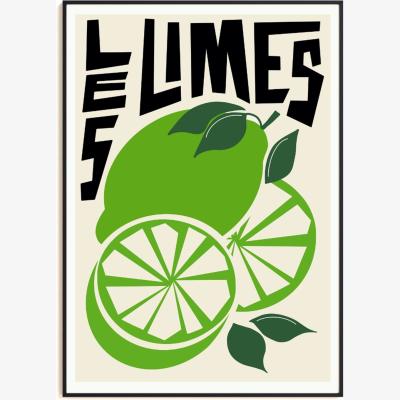Wolf & Badger Green Les Limes Art Print - A3 Natalie Cass Art