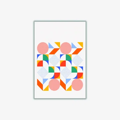 Wolf & Badger Retro Geometric 3 Medium Stanley Print House