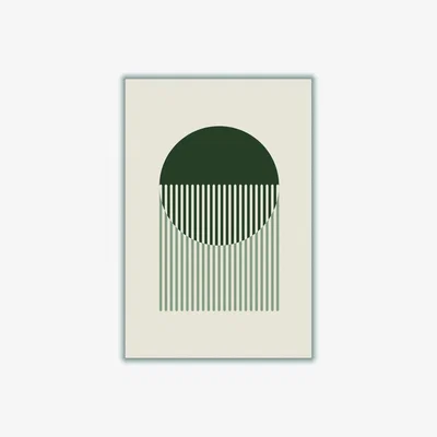 Wolf & Badger Grey Minimal Abstract Circles Iiii Medium Stanley Print House