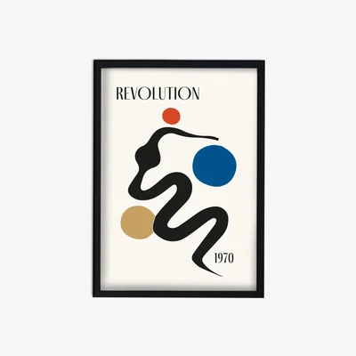 Wolf & Badger Gold / Black / Blue Revolution Giclée Retro Inspired Art Print A2 Fanclub