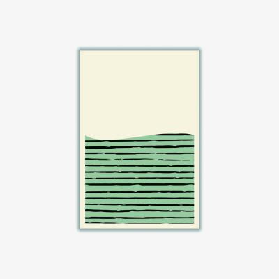 Wolf & Badger Green Minimal Midcentury A1 594 X 841Mm Stanley Print House