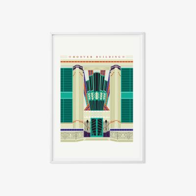 Wolf & Badger The Hoover Building Art Print Poster A3 297 X 420Mm Eye for London Prints