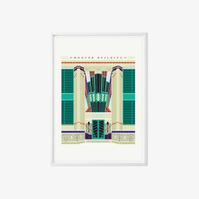 Wolf & Badger The Hoover Building Art Print Poster A3 297 X 420Mm Eye for London Prints