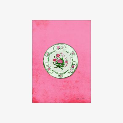Wolf & Badger Pink / Purple The Rose Plate Signed Print A4 210 X 297Mm Jessica Russell Flint