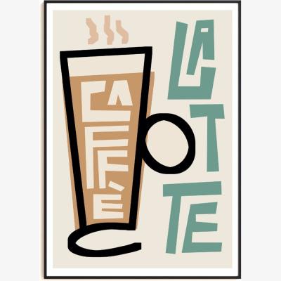 Wolf & Badger Caffe Latte Art Print - A2 Natalie Cass Art