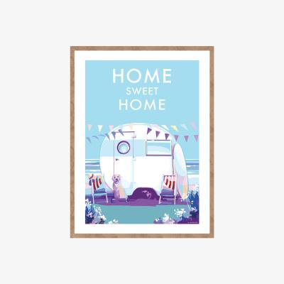 Wolf & Badger Home Sweet Home Vintage Style Quote Print | A4 | 210 X 297Mm | Becky Bettesworth