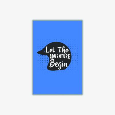 Wolf & Badger Blue Let The Adventure Begin Large Stanley Print House
