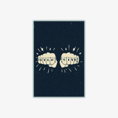 Wolf & Badger Neutrals Never Give Up! A1 594 X 841Mm Stanley Print House
