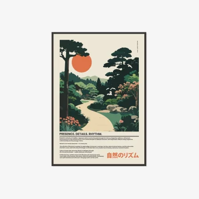 Wolf & Badger One Japan Presence & Rhythm Matte Art Print | A3 | 297 X 420Mm | Anchor & Crew