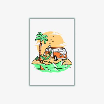 Wolf & Badger Yellow / Orange The Good Life A3 297 X 420Mm Stanley Print House