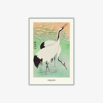 Wolf & Badger White Ohara Koson - Two Cranes Xxs Stanley Print House