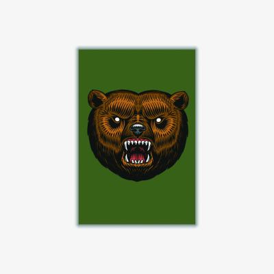 Wolf & Badger Brown Ol Grizzly Xxs Stanley Print House