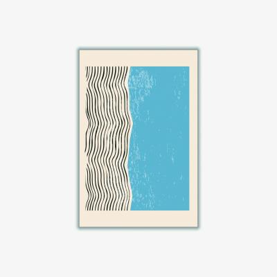 Wolf & Badger Blue Color Line Series Iii Small Stanley Print House
