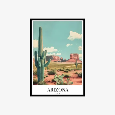 Wolf & Badger Desert Majesty Poster | Artchi