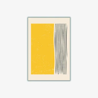 Wolf & Badger Yellow / Orange Color Line Series Iiii Extra Large Stanley Print House