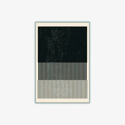 Wolf & Badger Black And White Minimal Series #3 A3 297 X 420Mm Stanley Print House