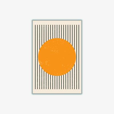 Wolf & Badger Yellow / Orange Bright Minimal Series #4 A1 594 X 841Mm Stanley Print House