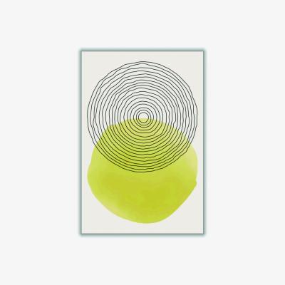 Wolf & Badger Yellow / Orange Sunny Minimal Design #2 A3 297 X 420Mm Stanley Print House