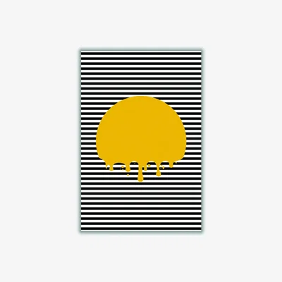 Wolf & Badger Yellow / Orange The Melting Sun A2 420 X 594Mm Stanley Print House