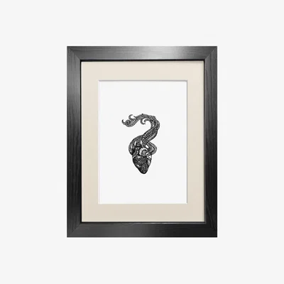 Wolf & Badger Black 'Organoctopus' - Fine Art Print A3 Emily Carter