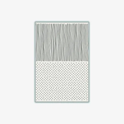 Wolf & Badger Black Minimal Line Vibes #4 A2 420 X 594Mm Stanley Print House
