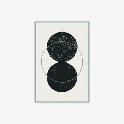 Wolf & Badger Black Minimal Geometric Shapes #2 A1 594 X 841Mm Stanley Print House