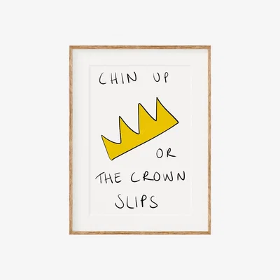 Wolf & Badger Chin Up Print A3 297 X 420Mm Oh Oly