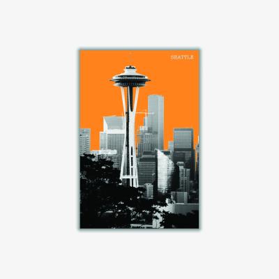 Wolf & Badger Yellow / Orange Halftone Seattle Yellow Xxs Stanley Print House