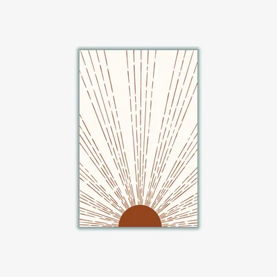 Wolf & Badger Brown Light Beams A4 210 X 297Mm Stanley Print House
