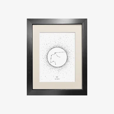 Wolf & Badger Black 'Aquarius Star Sign' - Fine Art Print A3 Emily Carter