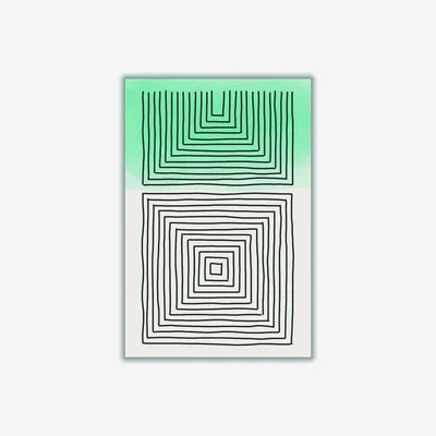 Wolf & Badger Light Green Watercolor Shapes #1 A2 420 X 594Mm Stanley Print House