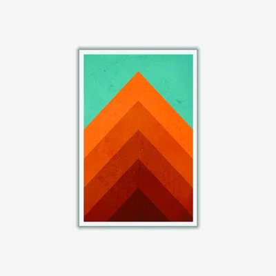 Wolf & Badger Yellow / Orange Orange Peak Mountain Large Stanley Print House
