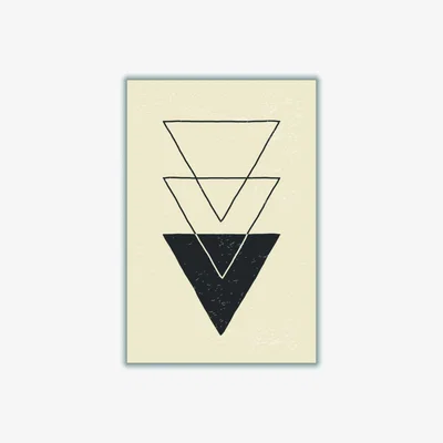 Wolf & Badger Black Abstract Triangles #5 Xxs Stanley Print House