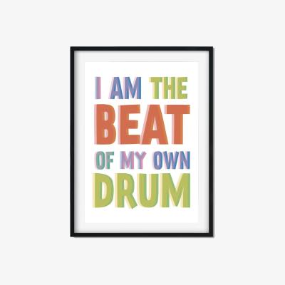 Wolf & Badger Beat Of My Own Drum A3 297 X 420Mm The Native State
