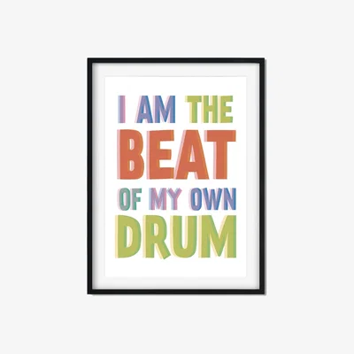 Wolf & Badger Beat Of My Own Drum A3 297 X 420Mm The Native State