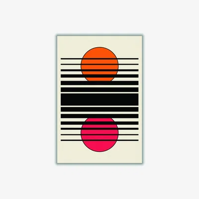 Wolf & Badger Geometric Suns A1 594 X 841Mm Stanley Print House