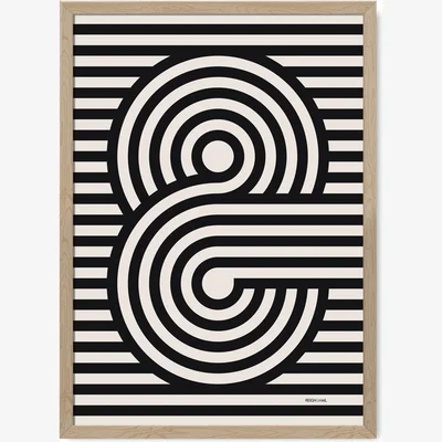 Wolf & Badger Ampersand - Geometric Typography Print A3 297 X 420Mm Reign & Hail