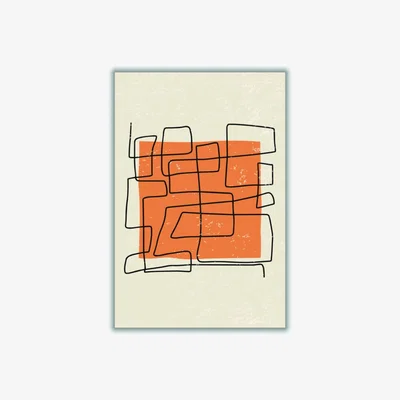 Wolf & Badger Yellow / Orange Abstract Color Set #4 A3 297 X 420Mm Stanley Print House