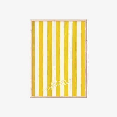 Wolf & Badger Yellow / Orange Yellow Studio Stripes Print Sofe Store