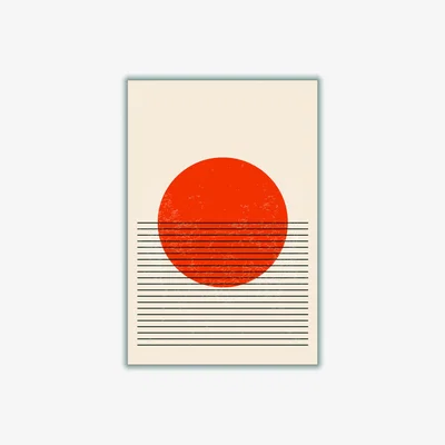 Wolf & Badger Red Bright Minimal Series #2 Xxs Stanley Print House