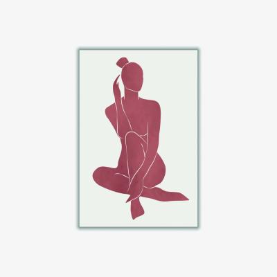Wolf & Badger Pink / Purple Henri Matisse Minimal Woman #3 Small Stanley Print House