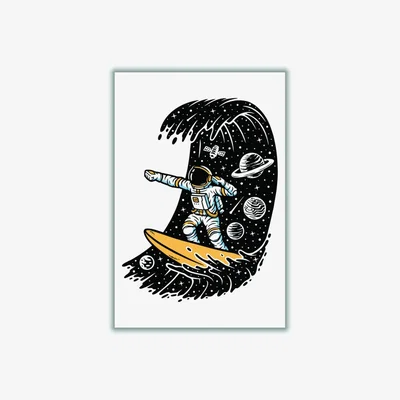 Wolf & Badger Yellow / Orange Surf's Up Large Stanley Print House