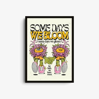 Wolf & Badger Pink / Purple / Neutrals We Bloom - Giclee Fine Art Print - Large | A2 | 420 X 594Mm | East Side Studio London