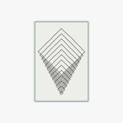 Wolf & Badger Grey Imperfect Lines #5 A4 210 X 297Mm Stanley Print House