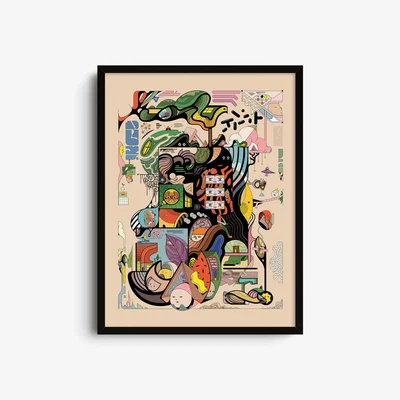 Wolf & Badger Neutrals Untitled-2 - Giclee Fine Art Print - Small | 12 X 16" | East Side Studio London