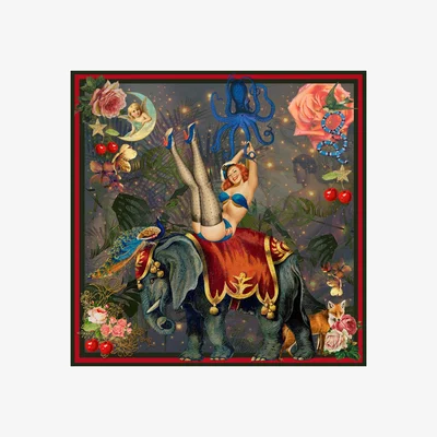 Wolf & Badger Blue Fifi Limited Edition Print Myrtle & Mary
