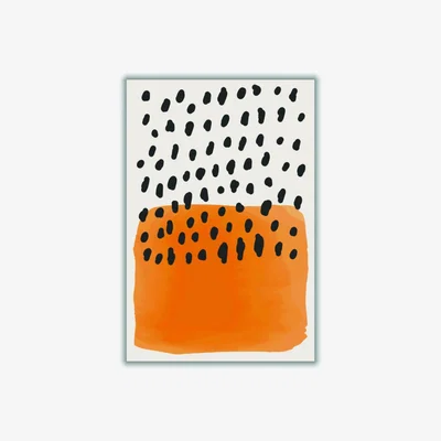 Wolf & Badger Yellow / Orange Minimal Watercolor Shapes 1 A1 594 X 841Mm Stanley Print House